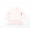 Ted Baker Pink Cotton Jumper Dress Size 18-24 Months Round Neck