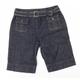 Principles Petite Womens Blue Cotton Cargo Shorts Size 12 L12 in Regular Zip - Dark Blue denim shorts