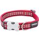 Red Dingo Reflective Bones Dog Collar Red - Small (24-36cm)