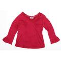 Moschino Womens Pink Basic T-Shirt Size 14
