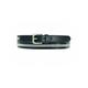 Hy Crystal Diamante Leather Belt - Brown/Gold Diamante - 80cm