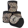 WeatherBeeta Fleece Bandage Leopard Print Brown - Pack of 4