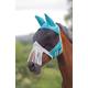 Shires Fine Mesh Fly Mask with Ears and Nose Fringe Teal - PONY
