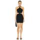 Alexander Wang Criss Cross Logo Halter Dress in Black - Black. Size XS (also in ).