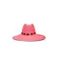 Artesano Cetus Clasico Hat in Pale Magenta & Multicolor Circular Tagua Beads - Pink. Size L (also in M, S).