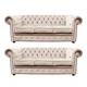 Chesterfield 3 Seater + 3 Seater Settee Harmony Ivory Velvet…