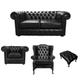 Chesterfield 2 Seater Sofa + Club Chair + Mallory Wing Chair…