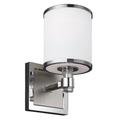 KL/PROSPECTPK1 Prospect 1 Light Wall Light In Satin Nickel And Chrome