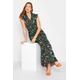 Lts Tall Navy Blue Floral Print Frill Sleeve Maxi Dress 28 Lts | Tall Women's Maxi Dresses