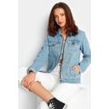 Lts Tall Blue Zip Through Denim Jacket 14 Lts | Tall Women's Denim Jackets