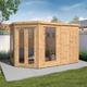 Waltons 11' x 7' Corner Summerhouse with Side Shed