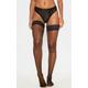 Black Lace Top Fishnet Hold Up Stockings