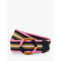 Boden Webbing Detail Waist Belt, Navy Stripe