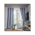 Laura Ashley Tiverton Pair Lined Eyelet Curtains, Denim