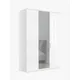 John Lewis Elstra 150cm Wardrobe with Glass and Mirrored Hinged Doors