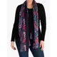 chesca Floral And Leopard Print Scarf, Purple/Multi