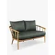 John Lewis Frome Leather Loveseat, Light Leg