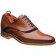 Barker Emerson two-tone Oxfords in Rosewood and Navy Suede