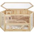 Tectake Hamster Cage Made of Wood 115 x 60 x 58cm