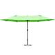Outsunny Sun Umbrella Canopy Double-side Crank Sun Shade Shelter 4.6M - Green