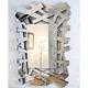 MirrorOutlet All Glass Stylised Large Dress Mirror 120 X 81 Cm