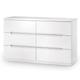 Julian Bowen Manhattan 6 Drawer Wide Chest Of Drawers White