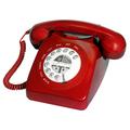 Binatone Retro 1971 Corded Telephone - Red