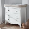 Cuddleco Clara 3 Drawer Dresser and Changer White and Driftwood Ash