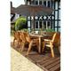 Charles Taylor Eight Seater Rectangular Table Set with Grey Seat/Bench Cushions, Parasol and Base