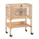 Pawhut Wooden Hamster Cage w/ Removeable Play House - Brown