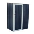 Charles Bentley 4.7'x3' Metal Garden Shed - Grey