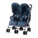 My Babiie AM-PM Tiger "Chelsea" Double Stroller - Navy