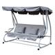 Outsunny Outdoor 3 Seaters Swing Chair Adjustable Backrest Garden Hammock Bed