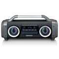 Lenco SPR-100BK Splashproof Bluetooth Speaker with Light Effects, FM radio, USB & SD - Black