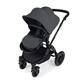 Ickle Bubba Stomp V3 i-Size Travel System with Isofix Base - Graphite Grey on Black with Black Handles