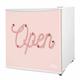 Kuhla KTTF4GB-1025 Open Sign Pink 43L Mini Fridge With Ice Box - White