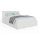 Side Lift Ottoman Bed Small Double Faux Leather White