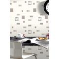 Cafe Culture Grey Tiled Wallpaper