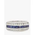 Kojis Second Hand 14ct White Gold Diamond & Sapphire Band Ring