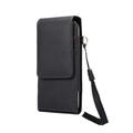 DFV mobile Leather Holster Case Belt Clip Rotary 360 with Card Holder and Magnetic Closure for Prestigio Grace X7, PSP7505 DUO Black