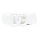 Dolce & Gabbana Logo Plaque Buckle Fastening Belt Leather White/White