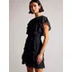 Ted Baker Dollei Ruffle Metal Ball Trim Mini Dress, Black