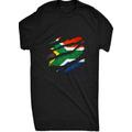 Gifteepix 0056 south africa flag ripped For Men Black XX-Large