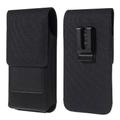 DFV mobile Case Metal Belt Clip Vertical Textile and Leather with Card Holder for Acer Liquid Z410 Black