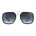 Aviator Gold Black Dark Grey Gradient Sunglasses