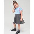 V by Very Girls 2 Pack Jersey School Skater Skirts - Grey, Grey, Size Age: 3-4 Years, Women