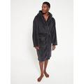 Everyday Supersoft Dressing Gown with Hood - Grey, Grey, Size 2Xl/3Xl, Men