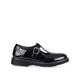 Start-rite Imagine Girls Black Patent Leather T-bar Buckle Chunky Sole School Shoes With Brogue Styling- Black, Black Patent, Size 12.5 Younger