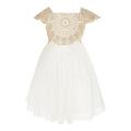 Monsoon Baby Girls Estella Dress - Gold, Gold, Size 18-24 Months