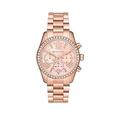 Michael Kors Lexington Chronograph Ladies Watch Stainless Steel, Rose Gold, Women